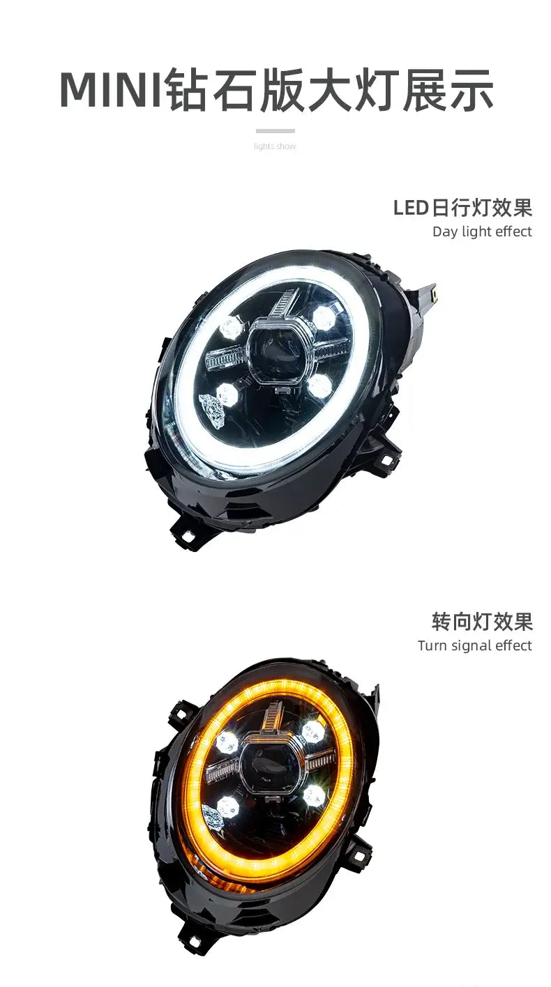 Head lamp light MINI F55 Headlights 2014-2019 F54 F57 F56