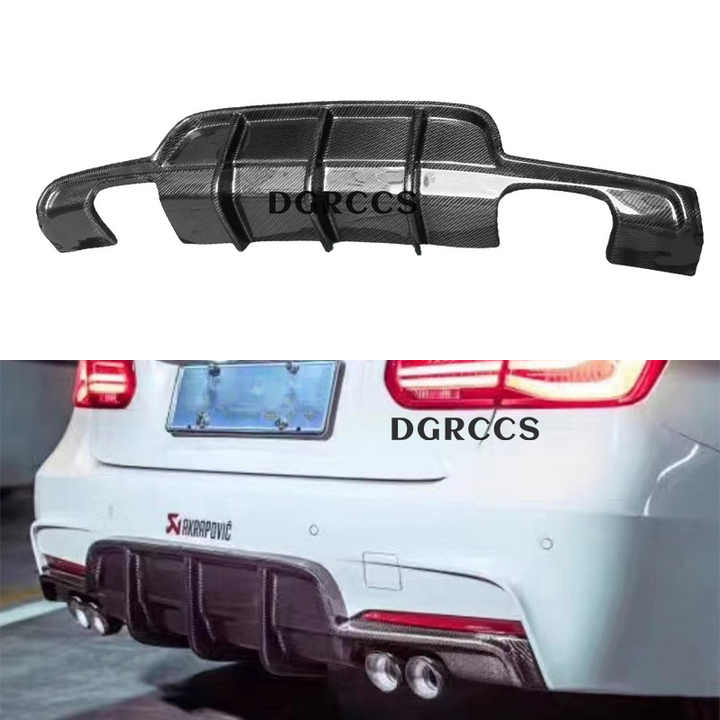 For BMW 3 Series F30 F35 2012-2018 PH Style Carbon Fiber Rear Lip Rear Diffuser Bumper Lip - CAR CRAFT INDIA