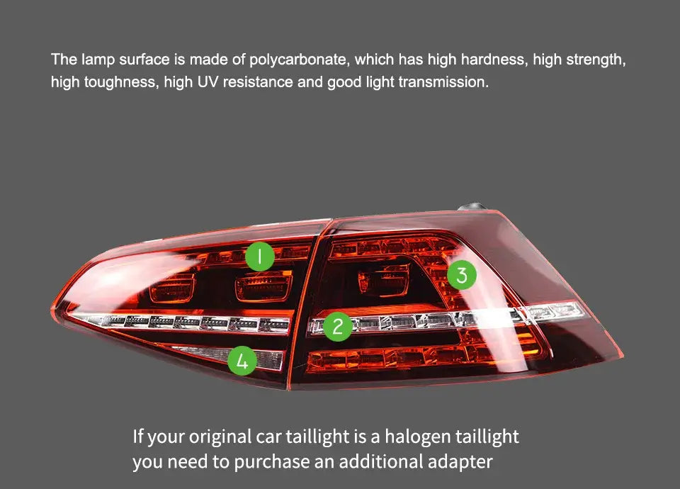 Car Styling Tail lamp light for VW Golf 7 Tail Lights