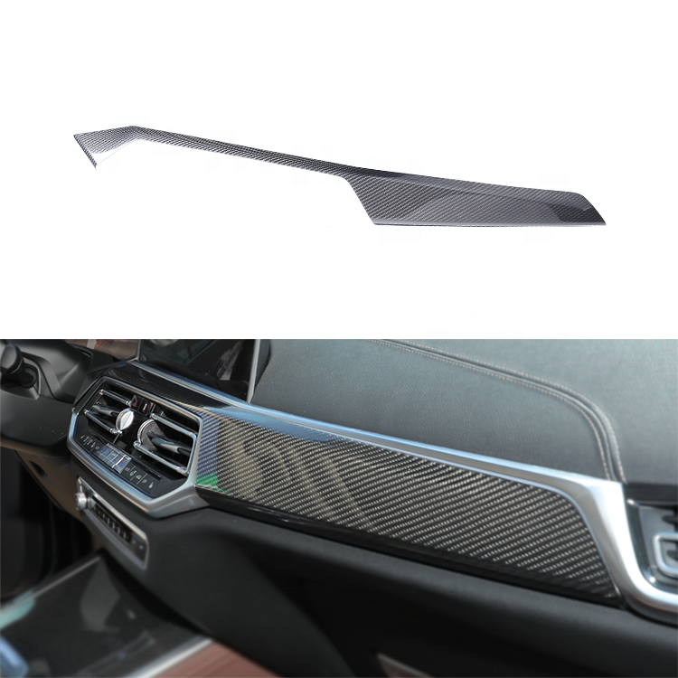 Dry Real Carbon Fiber Interior Trims Dash Cover Center Console Panel for BMW X5 G05 X7 G07 2019up - CAR CRAFT INDIA