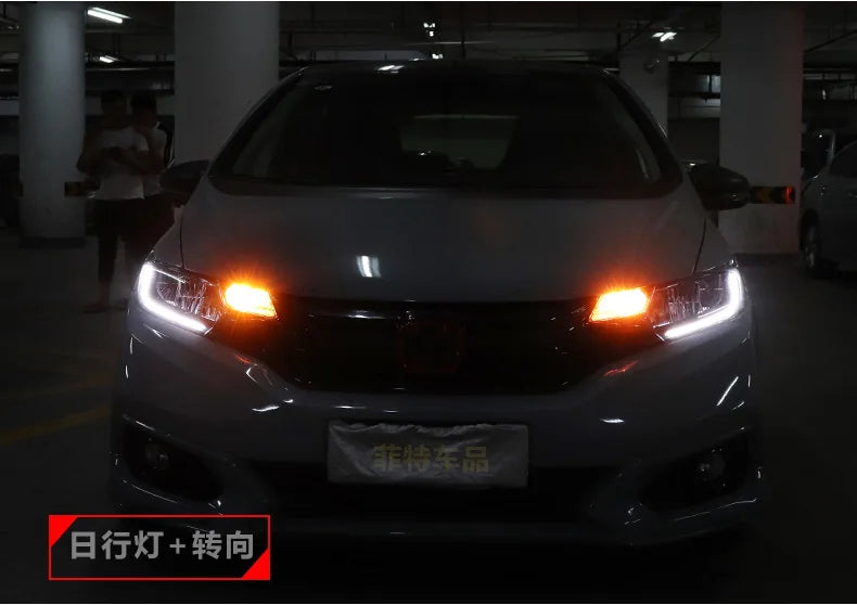 Car Styling Head lamp light for Honda Fit Headlights