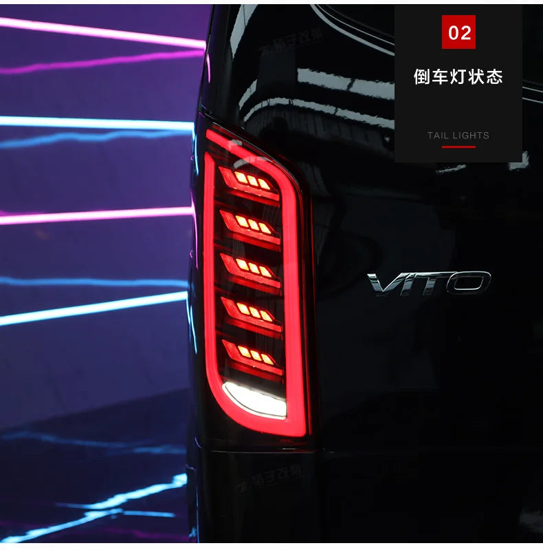 Car Styling Tail lamp light for Vito Tail Lights 2014-2021