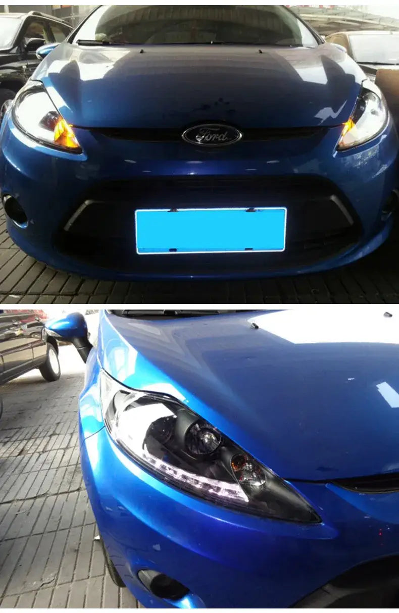 Car Styling Head lamp light for Ford Fiesta Headlights