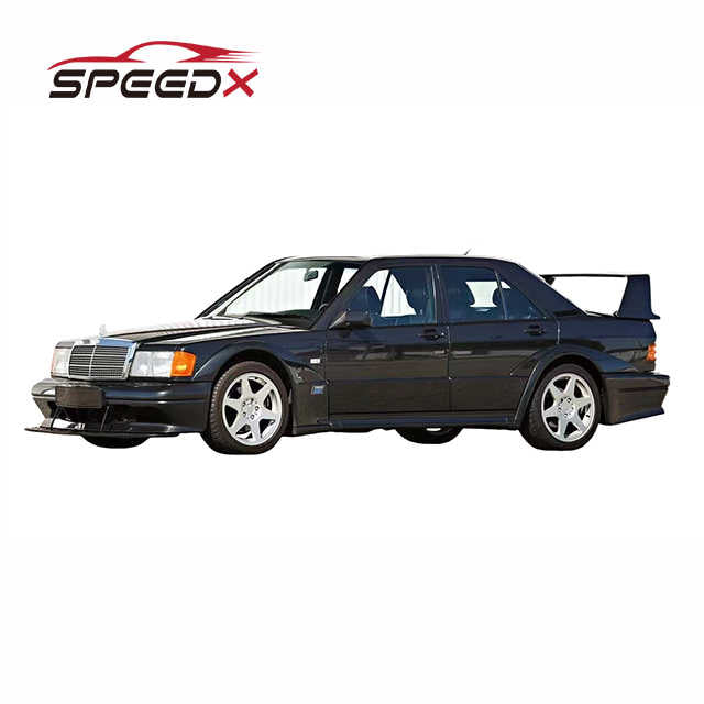 For Mercedes 190E W201 Body Kit Dry Carbon Fiber Upgrade Front Rear Bumper Fender Side Diffuser