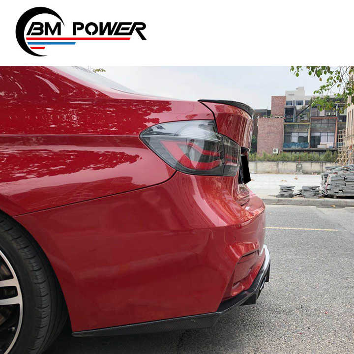 3 Series F30  Car Rear Back Bumper Lip Diffuser Carbon Fiber Material Spoiler Automobile Tail Splitter Accessories Protector - CAR CRAFT INDIA