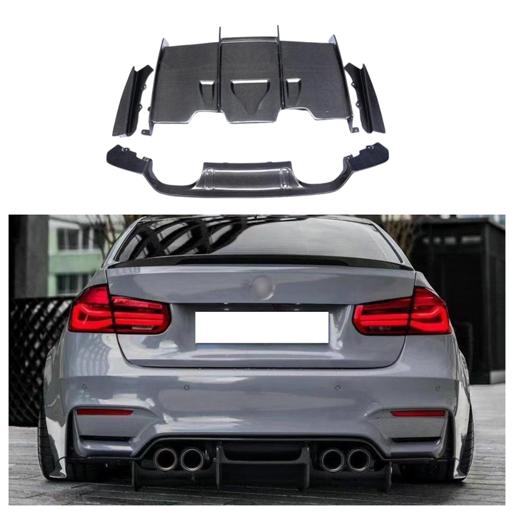 High Quality Carbon Fiber PSM Style Rear Bumper Diffuser For BMW F80  M3 F82 M4 2014-2019 Carbon Fiber Diffuser