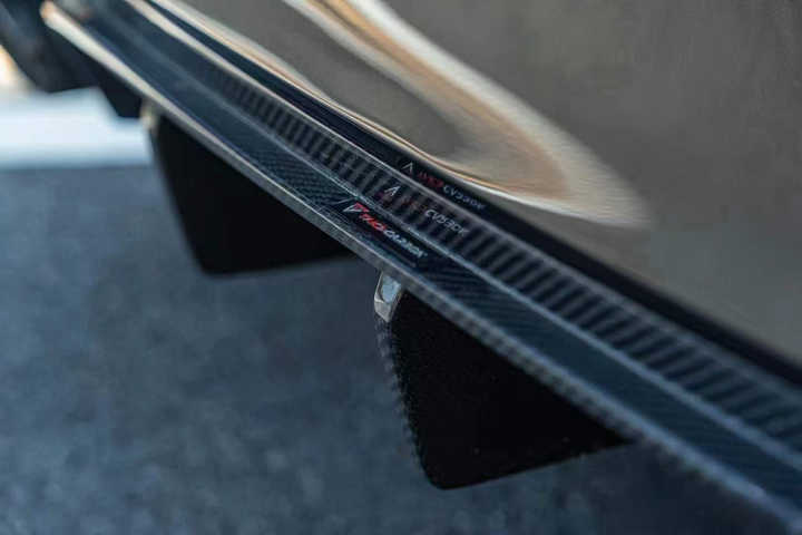 TAKD Real Car Data Development Dry Carbon Fiber Rear Bumper Lip Diffuser Without the LED Light for BENZ AMG A35L W177