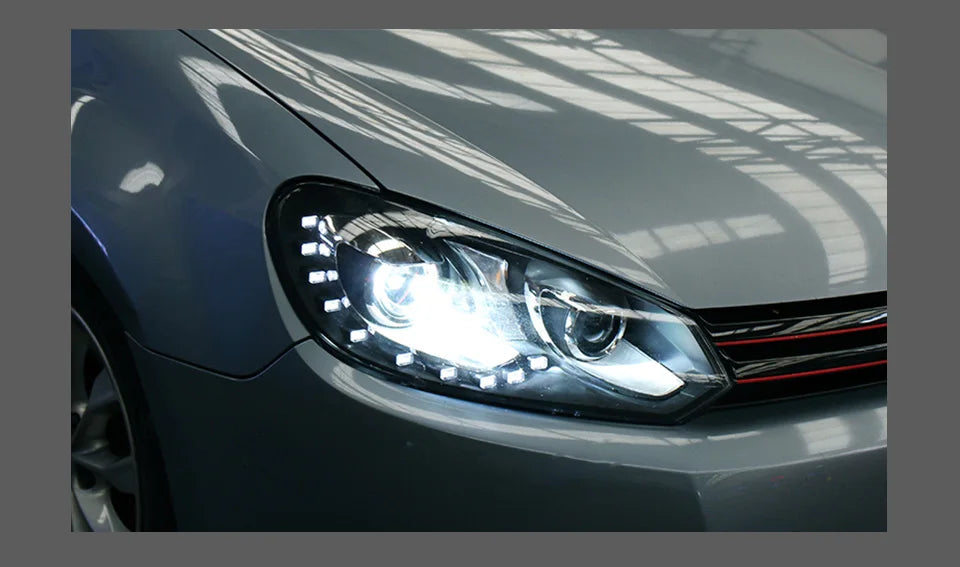 VW Golf 6 Headlights 2009-2012 Golf6 LED Headlight LED DRL