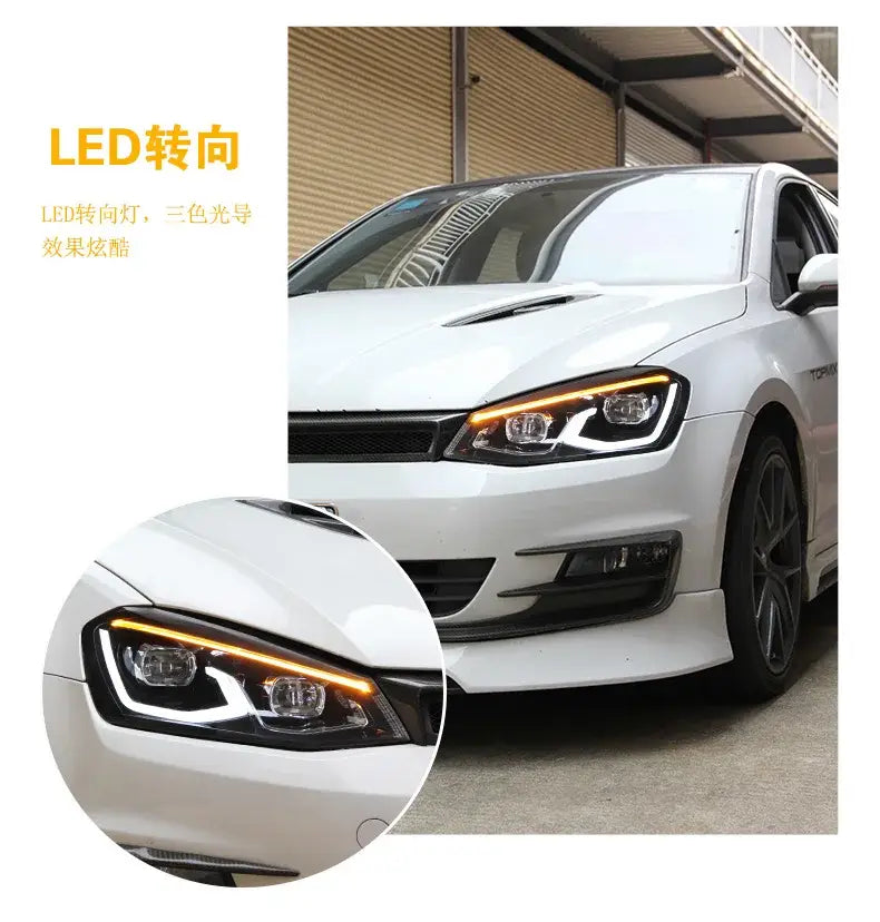 Car Styling Headlights for Golf 7 LED Headlight Animation