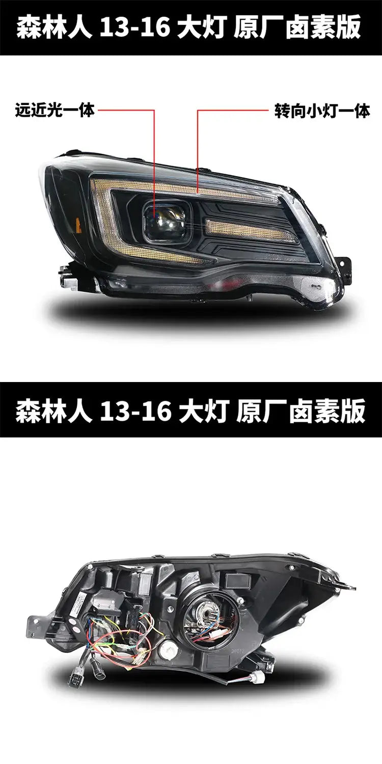 Car Styling Head lamp light for Subaru Forester Headlights