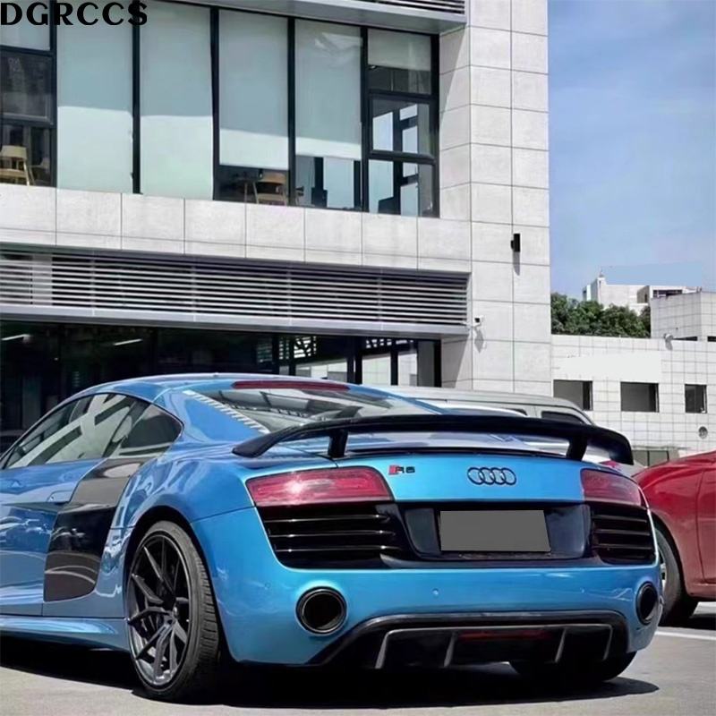 For Audi R8  2007-2015 RG Style Carbon Fiber Rear Lip Diffuser Bumper Accessories