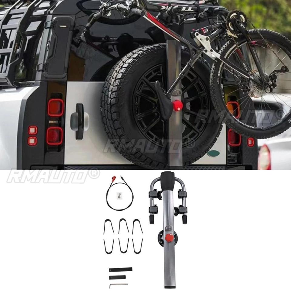For Land Rover Defender 2020-2025 Chin Body Kit Bike Trunk Mount Rack Bike Spare Tire Mounted Rack Hitch Mount Car Accessories - CAR CRAFT INDIA
