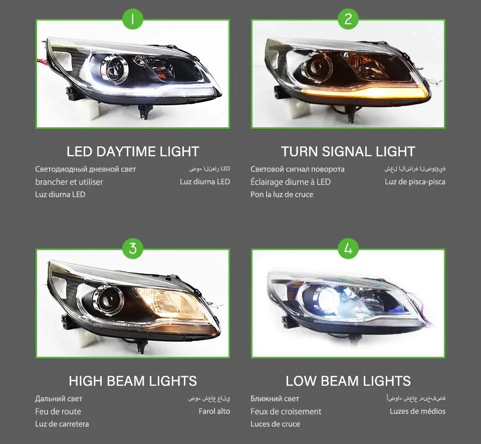 Car Styling Head lamp light for Chevrolet Malibu Headlights