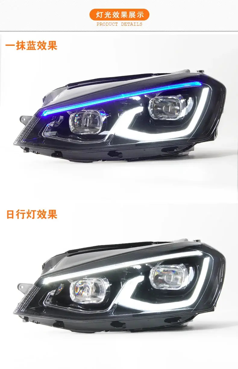 Car Styling Headlights for Golf 7 LED Headlight Animation