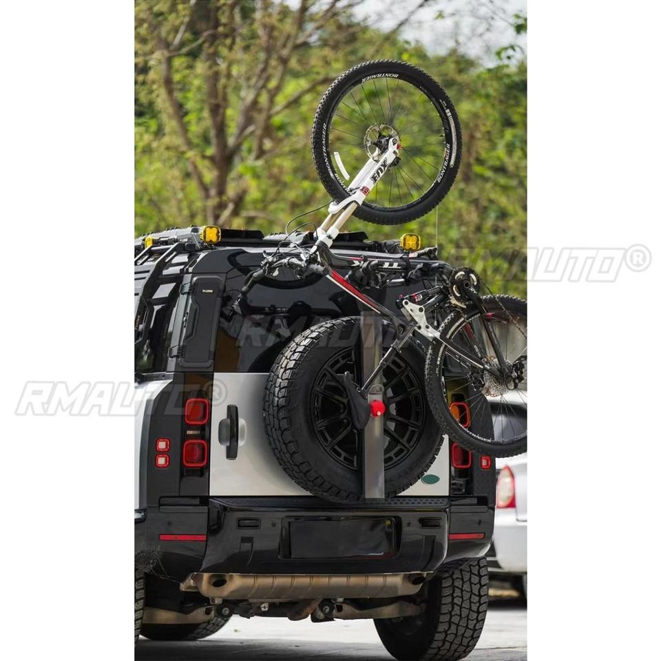 For Land Rover Defender 2020-2025 Chin Body Kit Bike Trunk Mount Rack Bike Spare Tire Mounted Rack Hitch Mount Car Accessories - CAR CRAFT INDIA