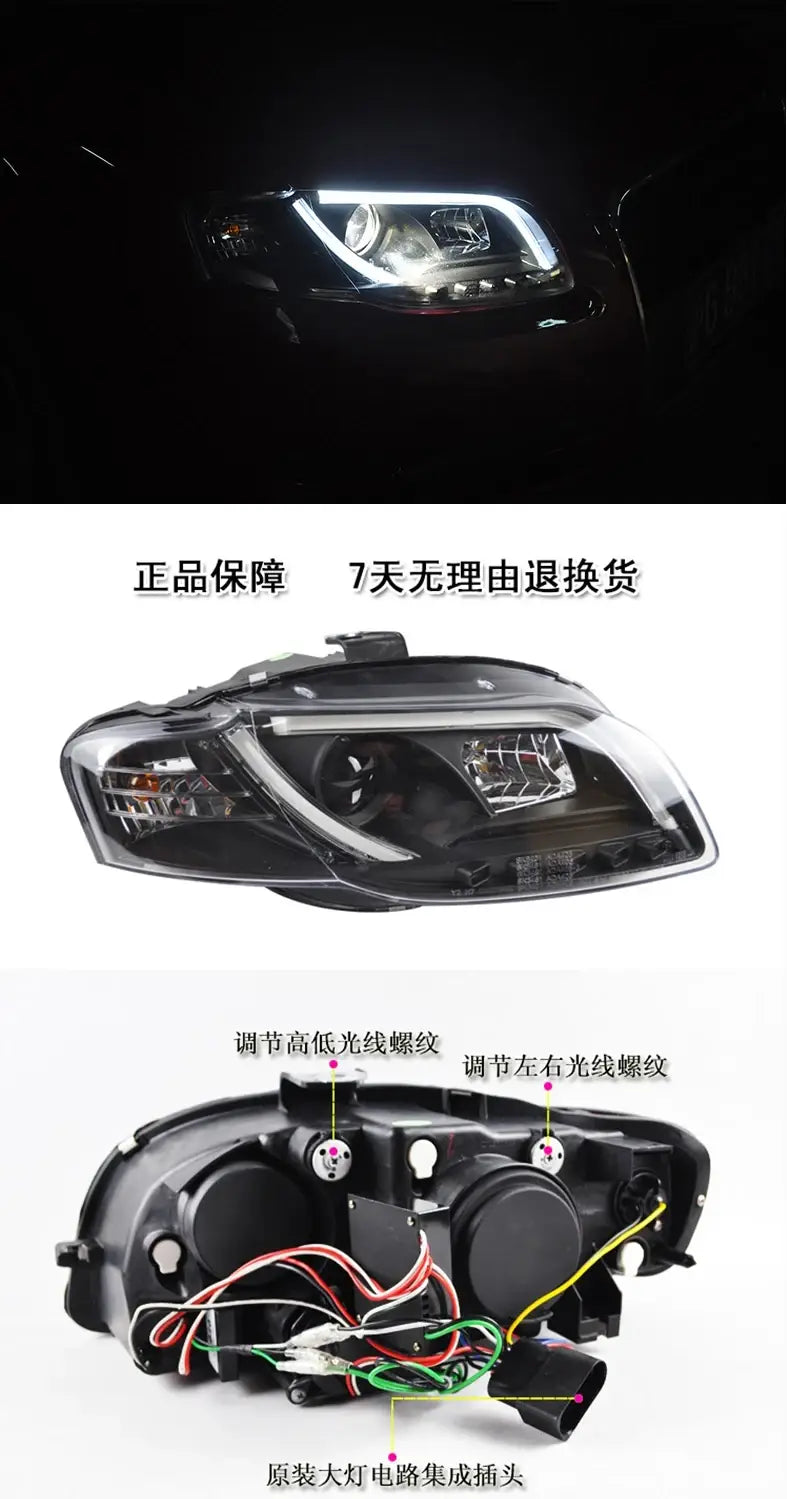 Audi A4 Headlights 2005-2008 A4L B7 LED Headlight DRL Hid