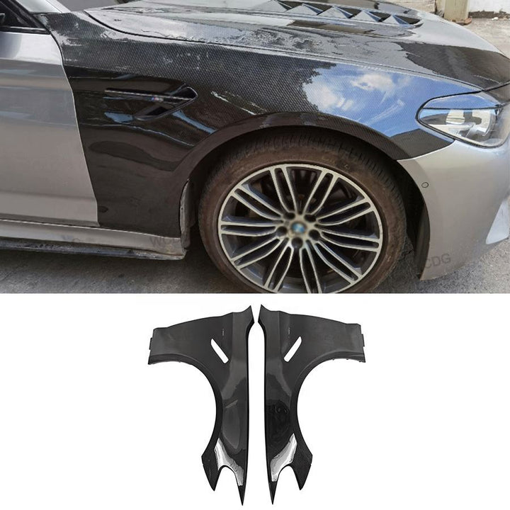 High Quality Carbon Fiber Side Fender for BMW 5 Series F90 M5 G30 G38 Front Bumper Vents Fender Wheel Arch Cover Car Body Kit - CAR CRAFT INDIA
