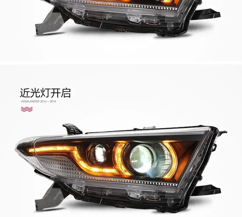 Car Styling Head lamp light for Highlander Headlights 2012