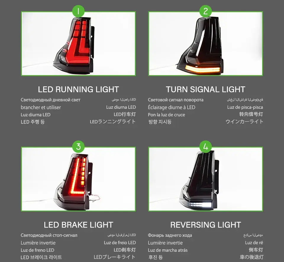 Car Styling Tail Light for Prado Tail Lights 2010-2020 Prado