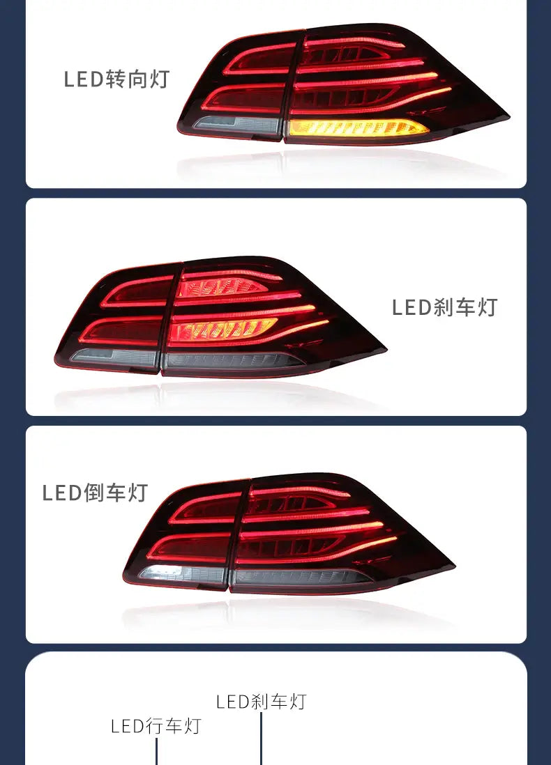 Benz W164 Tail Lights 2012-2015 ML350 ML400 GLE W166 LED
