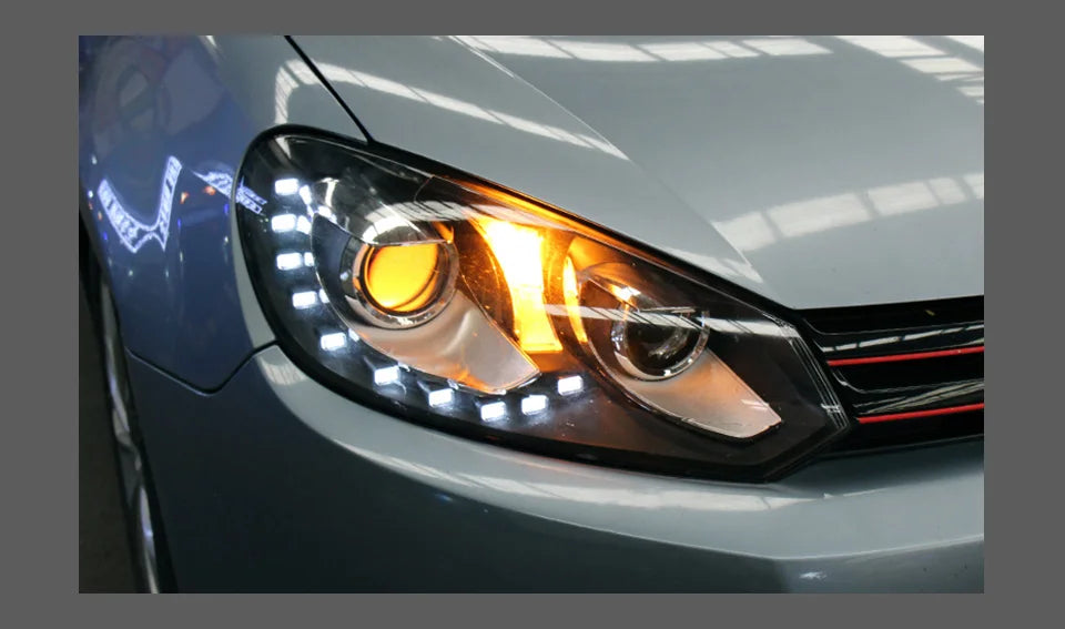 VW Golf 6 Headlights 2009-2012 Golf6 LED Headlight LED DRL