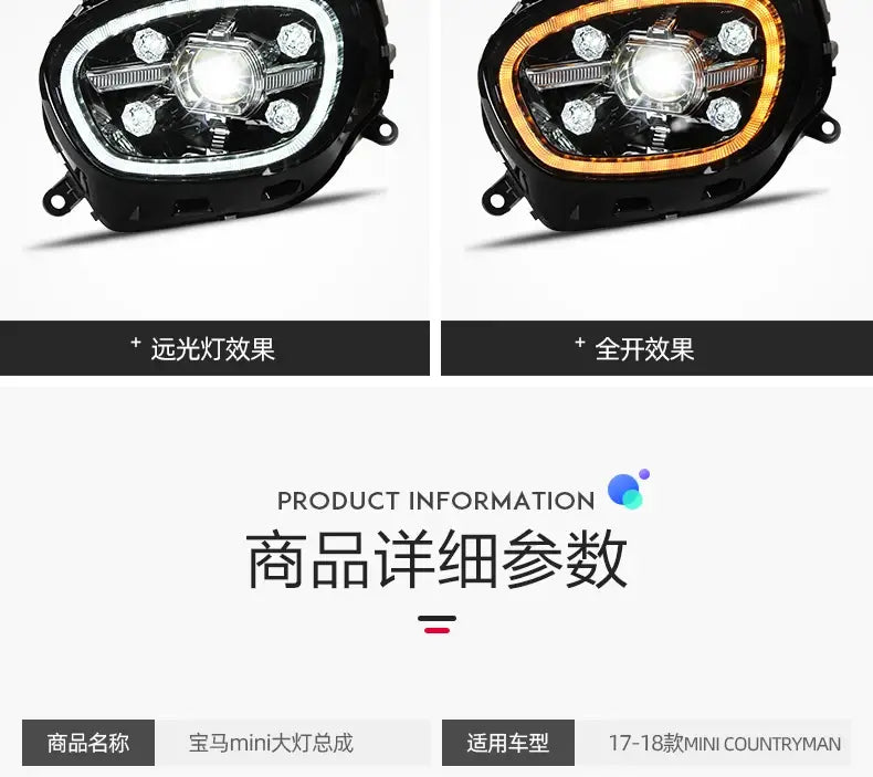 MINI Countryman F60 Headlights 2017-2019 F60 LED Headlight