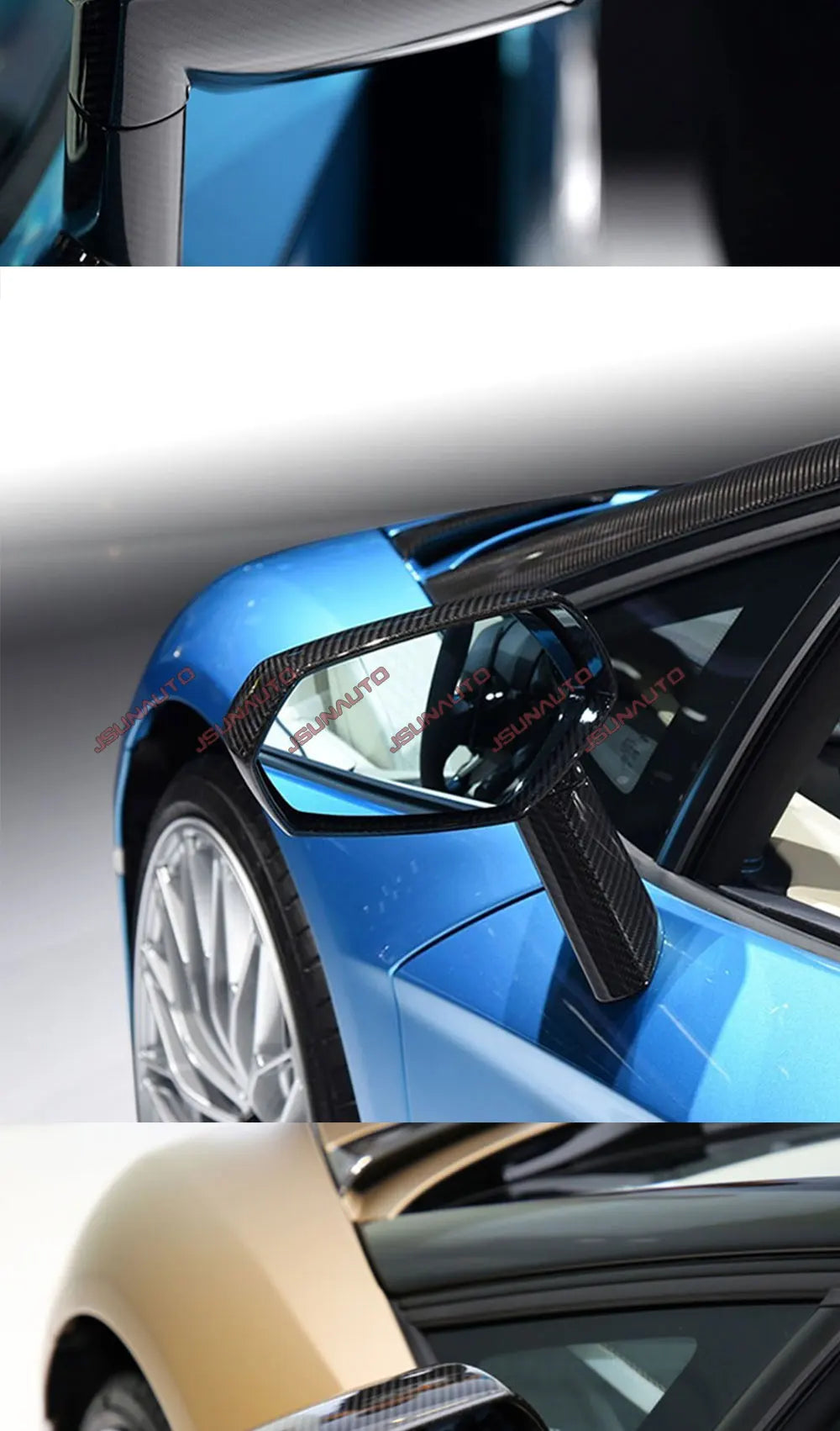 For Lamborgini Aventador OEM Dry Carbon Fiber Side Mirror