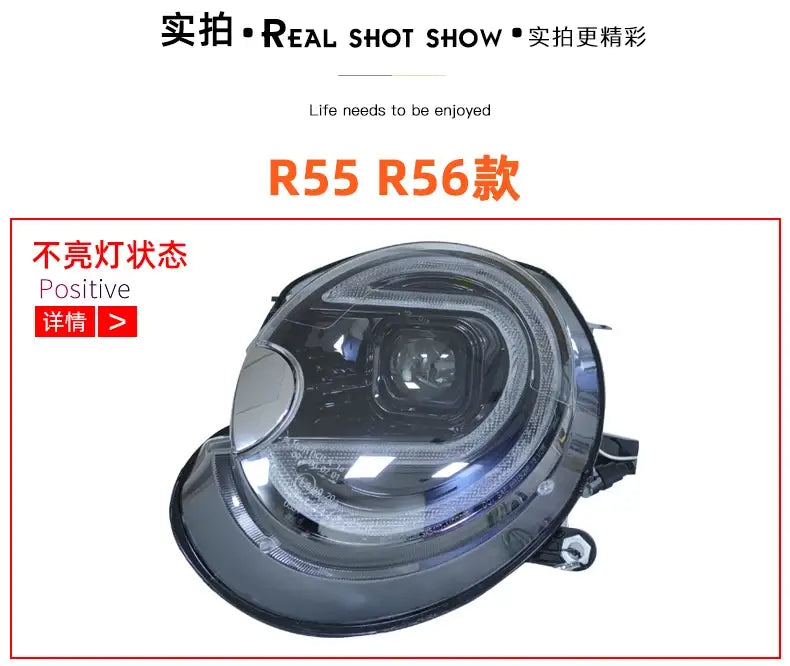 Car Styling Head lamp light for MINI R55 Headlights