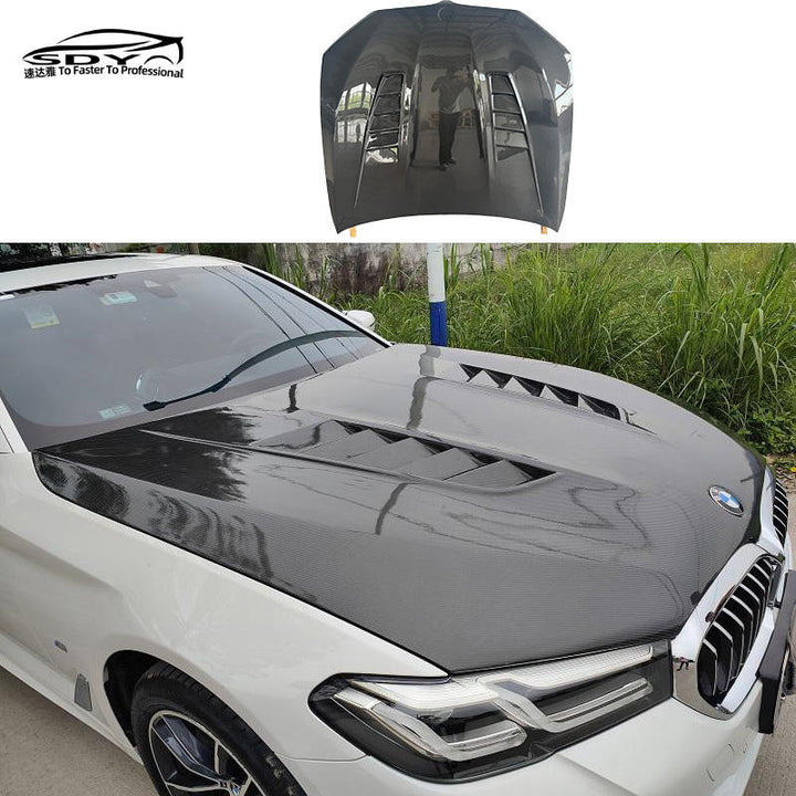 F90 M5 G30 High Quality Carbon Fiber MBJ Style Engine Bonnet Engine Hood for BMW 5 Series F90 M5 G30 G38 - CAR CRAFT INDIA