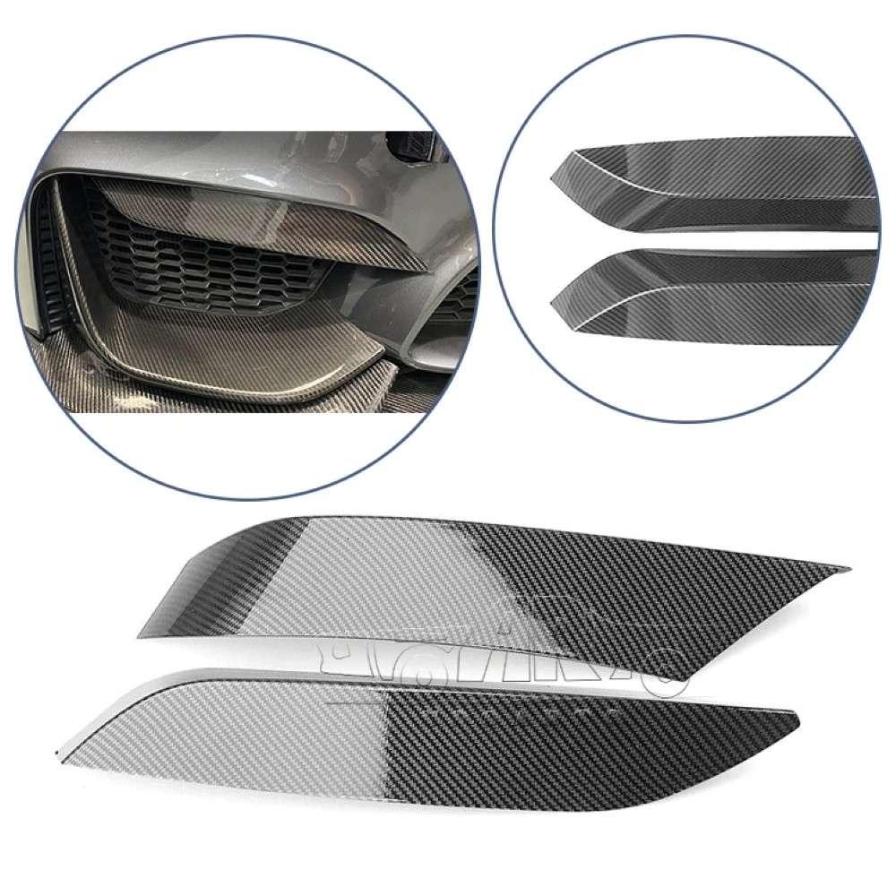 Car Craft Compatible With Bmw 3 Series F80 F82 2012-2018 M3 M4 Front Bumper Lip Splitter Skirts Fog Air Vent Trim Ar-bm-0183 Cf Carbon Fiber Look - CAR CRAFT INDIA