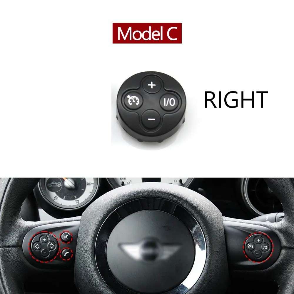 Car Craft Compatible With Mini Cooper R55 07-14 R56 07-13 R57 09-15 R58 12-15 R59 12-14 R60 11-16 R61 13-15 Steering Wheel Cruise Volume Control Switch Button Keys Cover Right C 32309226804-r3 - CAR CRAFT INDIA