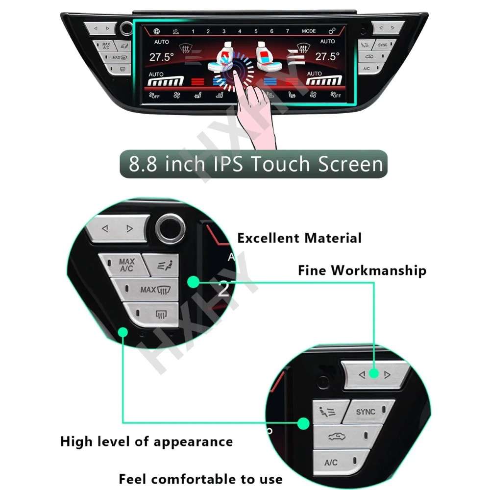 Car Craft Compatible With Bmw 5 Series G30 6 Series G32 X3 X4 G01 G02 G08 2018-2022 Lcd Display Air Conditioning Board Android Ac Panel Digital Touch Screen Climate Knobs Control 8.8 Inch CC-8494 - CAR CRAFT INDIA