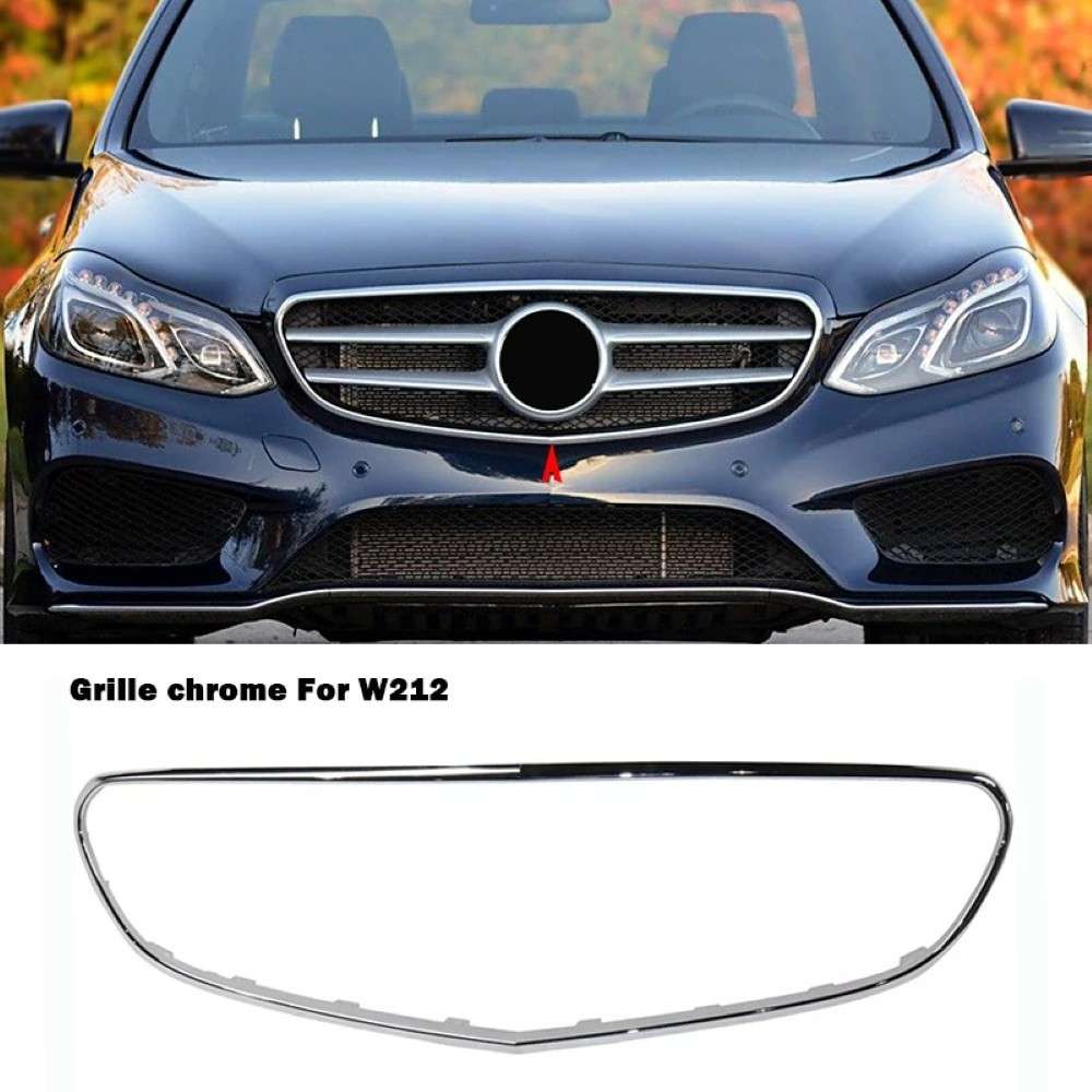 Car Craft Compatible With Mercedes Benz E Class W212 Lci 2013-2016 Front Bumper Show Gril Frame Chrome Trim Molding 2128852574gc CC-7988 - CAR CRAFT INDIA