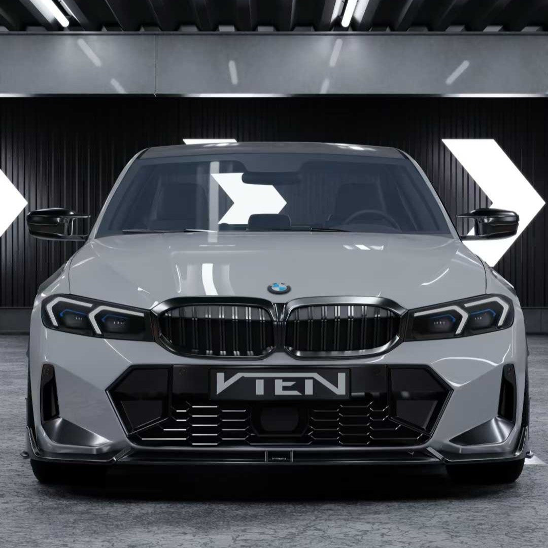 Car Craft Compatible With Bmw 3 Series G20 Lci G28 2023+ V-ten Vten Bodykit Front Rear Lip Diffuser Only 340i Exhaust Tip Side Skirts Splitter CC-4837