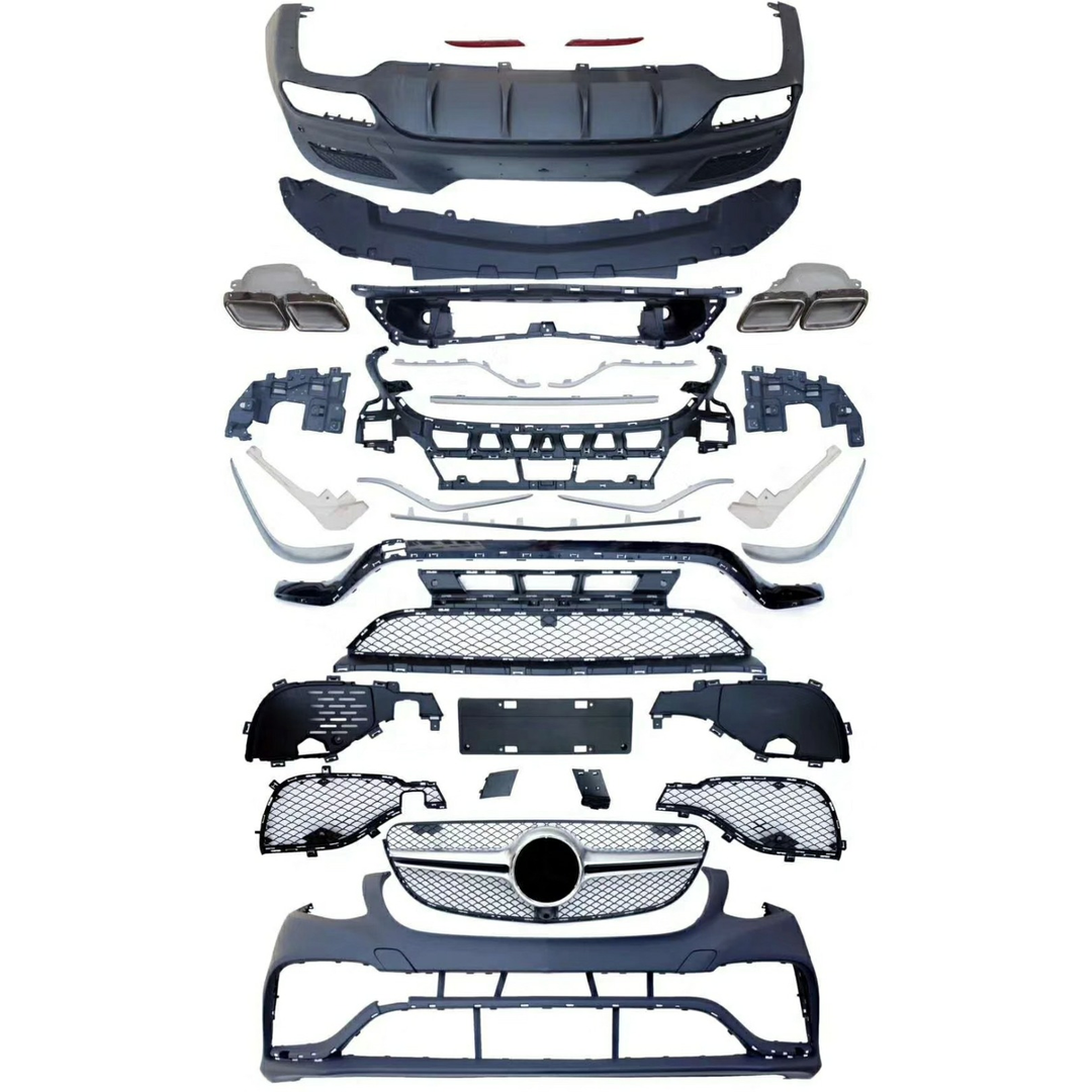 Car Craft Compatible With Mercedes Benz Gle Coupe W166 X166 X292 C292 2015-2019 Upgrade Conversion Bodykit To Gle63 Coupe Amg Bumper Diffuser After Rear Lip Exhaust Tip Pipe Wheel Arch - CAR CRAFT INDIA