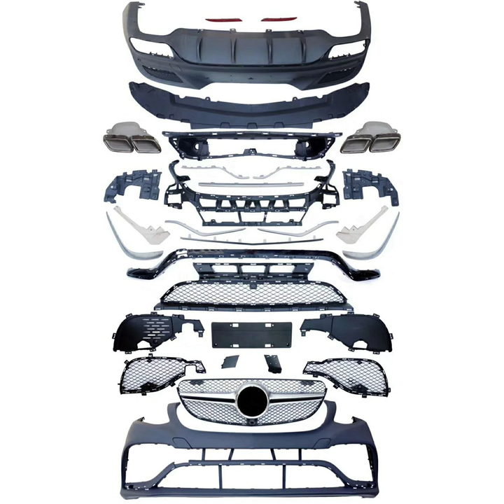 Car Craft Compatible With Mercedes Benz Gle Coupe W166 X166 X292 C292 2015-2019 Upgrade Conversion Bodykit To Gle63 Coupe Amg Bumper Diffuser After Rear Lip Exhaust Tip Pipe Wheel Arch - CAR CRAFT INDIA