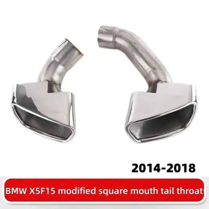 Car Craft Compatible With Bmw X5 F15 2014-2018 Rear Exhaust End Tip Square Muffler Tip Car Exhaust Pipe X Series Tailpipe M Sport Chrome - CAR CRAFT INDIA