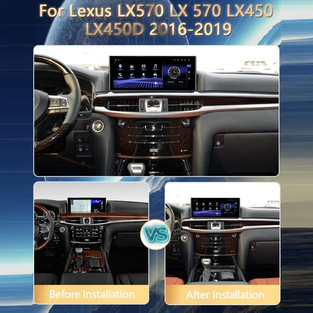 Car Craft Compatible With Lexus Lx570 2016-2024 Android Multimedia Infotainment Touchscreen Dvd Player Wireless Carplay Android Auto 8gb +128gb 12.3 Inch - CAR CRAFT INDIA