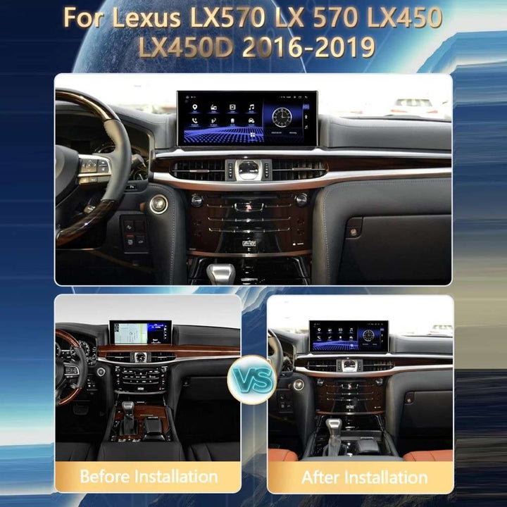 Car Craft Compatible With Lexus Lx570 2016-2024 Android Multimedia Infotainment Touchscreen Dvd Player Wireless Carplay Android Auto 8gb +128gb 12.3 Inch - CAR CRAFT INDIA