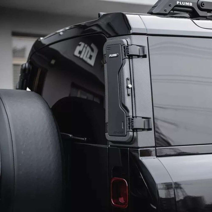 Car Craft Compatible With Range Land Rover Defender 2020-2025 Plumb M-one Side Mounted Tool Equipment Box Carrier Plumb-007 - CAR CRAFT INDIA