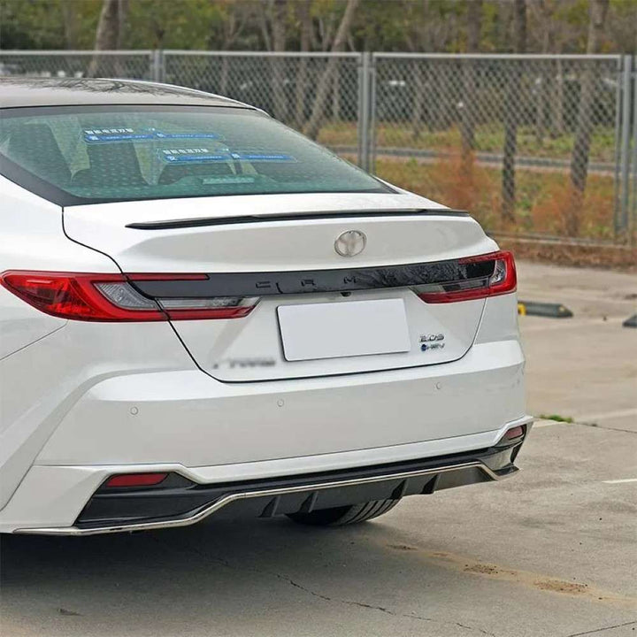 Car Craft Compatible With Toyota Camry 2024+ Rear Trunk Wing Boot Spoiler Lip Splitter Skirt Ar-toyota-0100 Cf Carbon Fiber Look