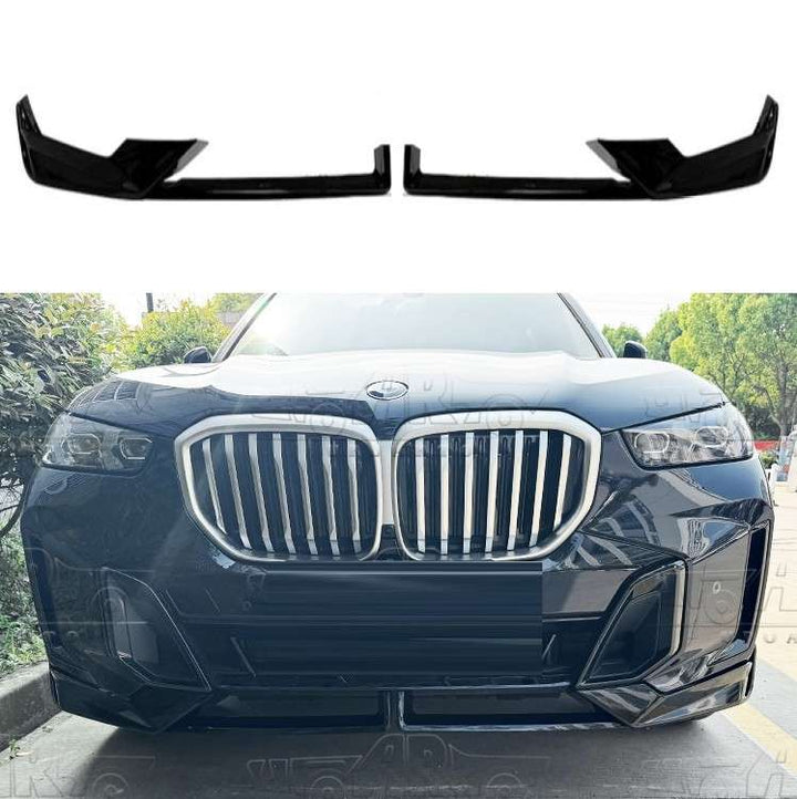 Car Craft Compatible With Bmw X5 G05 Lci 2023+ M Sport Peformance Mp Front Bumper Lip Splitter Skirts 2 Part Ar-bm-0234 Cf Carbon Fiber Look - CAR CRAFT INDIA