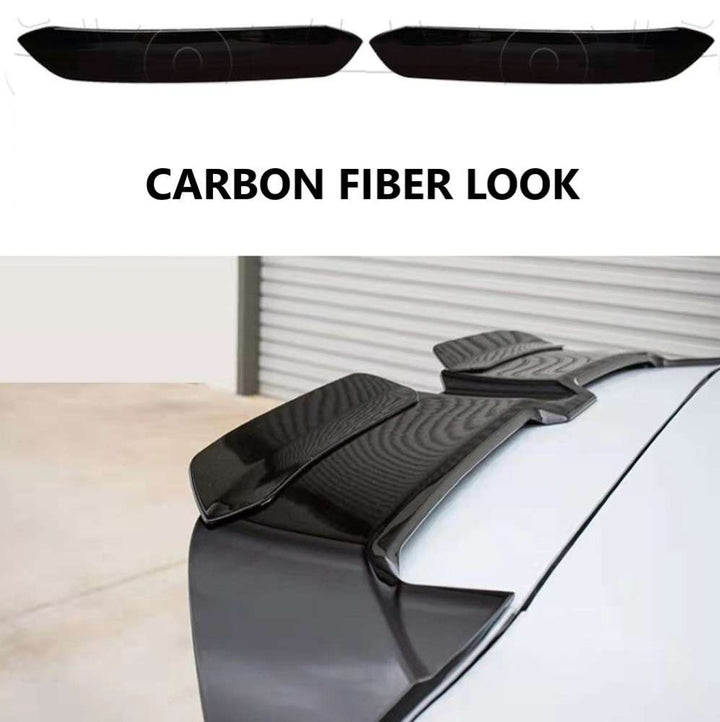 Car Craft Compatible With Vw Volkswagen Polo 2011-2024 Golf 2010-2025 Rear Trunk Wing Boot Spoiler Extension Oettinger Lip Splitter Skirt Ar-universal-018 Cf Carbon Fiber Look - CAR CRAFT INDIA