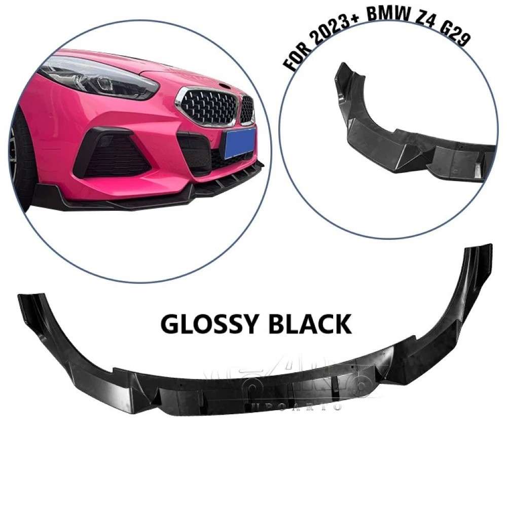 Car Craft Compatible With Bmw Z4 G29 2023+ Front Bumper Lip Splitter Skirts 3 Part Ar-bm-0293 Glossy Black - CAR CRAFT INDIA