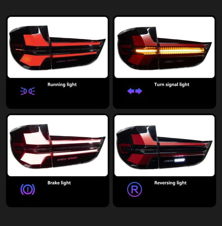 Car Craft Compatible With Bmw X5 F15 2014-2019 Car Rear Upgraded Tail Light Lamp Xenon Taillight Retrofit Upgrade Modified Led Drl Hid G05 Style Red CC-8462 - CAR CRAFT INDIA