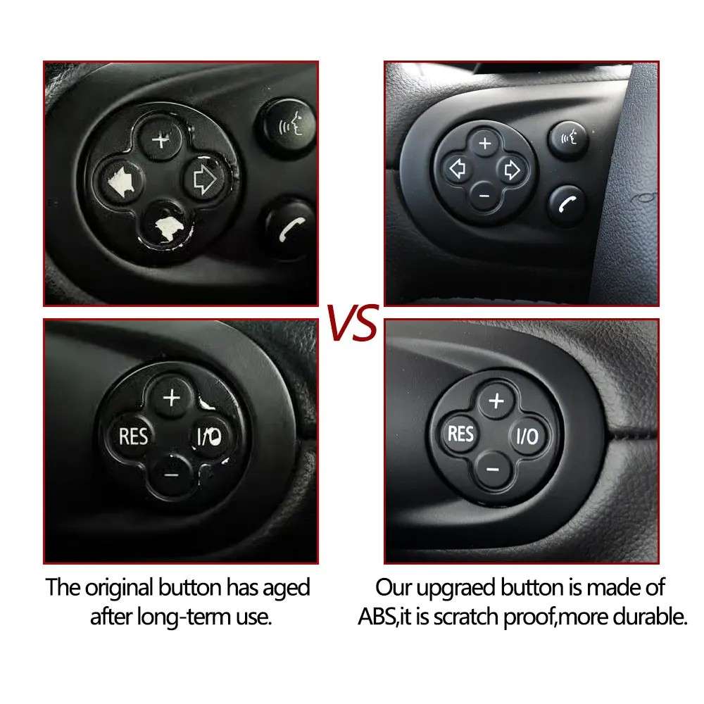 Car Craft Compatible With Mini Cooper R55 07-14 R56 07-13 R57 09-15 R58 12-15 R59 12-14 R60 11-16 R61 13-15 Steering Wheel Cruise Volume Control Switch Button Keys Cover Right C 32309226804-r3 - CAR CRAFT INDIA