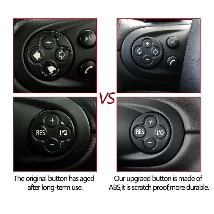Car Craft Compatible With Mini Cooper R55 07-14 R56 07-13 R57 09-15 R58 12-15 R59 12-14 R60 11-16 R61 13-15 Steering Wheel Cruise Volume Control Switch Button Keys Cover Right C 32309226804-r3 - CAR CRAFT INDIA