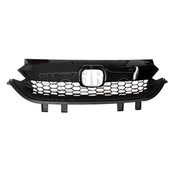 Car Craft Compatible With Honda City Rs 2020-2023 Front Bumper Upper Show Grille With Headlight Lamp Eyebrow Trim Splitter Honeycomb Ar-honda-079 Glossy Black - CAR CRAFT INDIA