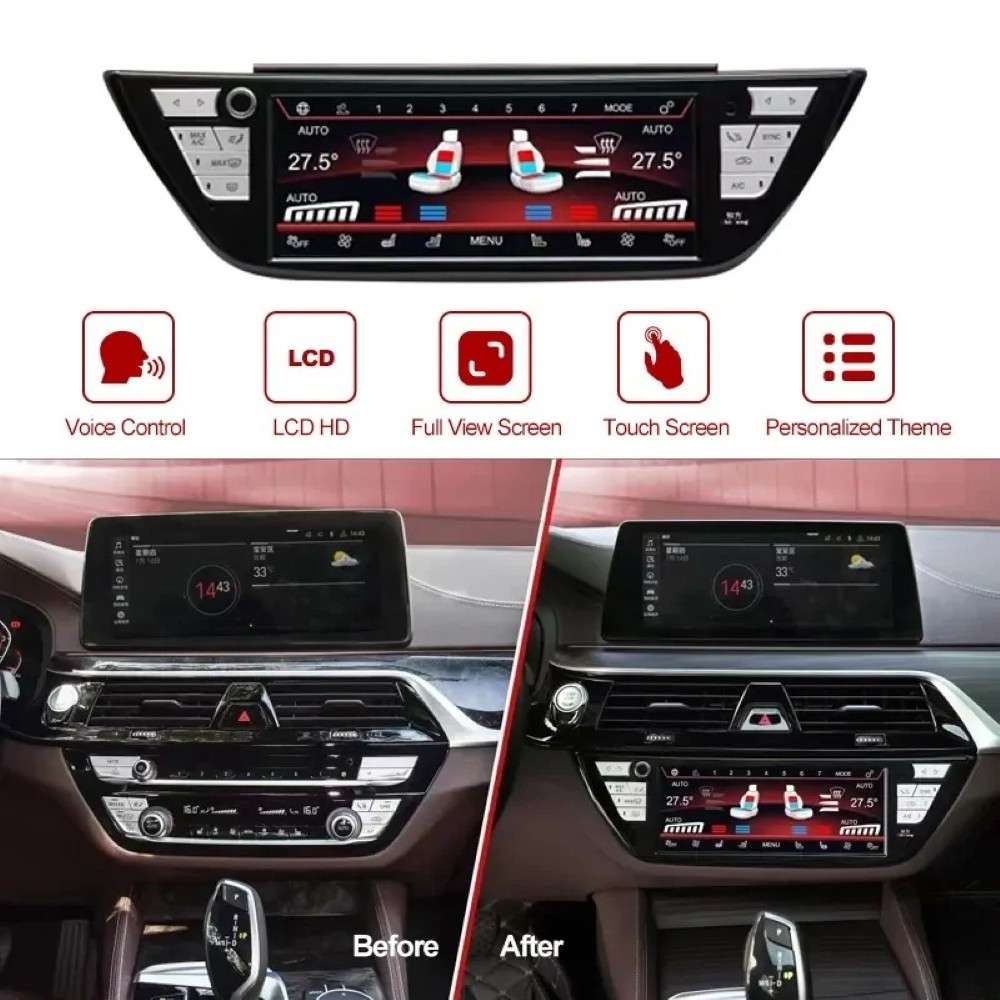 Car Craft Compatible With Bmw 5 Series G30 6 Series G32 X3 X4 G01 G02 G08 2018-2022 Lcd Display Air Conditioning Board Android Ac Panel Digital Touch Screen Climate Knobs Control 8.8 Inch CC-8494 - CAR CRAFT INDIA