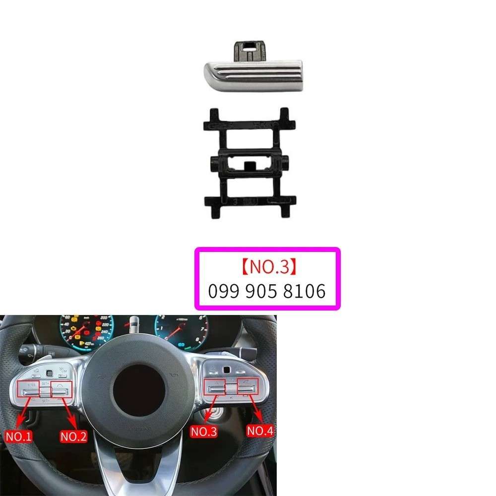 Car Craft Compatible With Mercedes Benz A B C E S Class W205 W206 W213 W214 W222 W223 W167 W247 W464 W465 H247 W253 W254 2019-2025 Gla Glc Gle Gls Steering Wheel Control Switch Button 0999058106-3 CC-8483 - CAR CRAFT INDIA